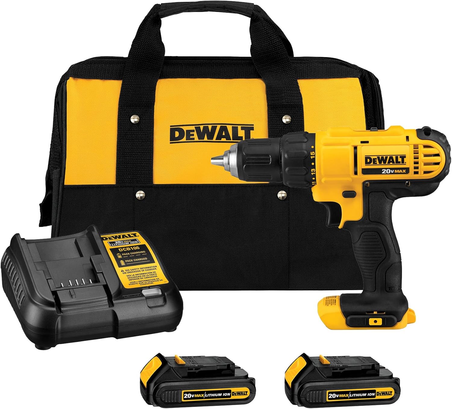 DeWalt DCD771C2 20V Cordless Drill Kit