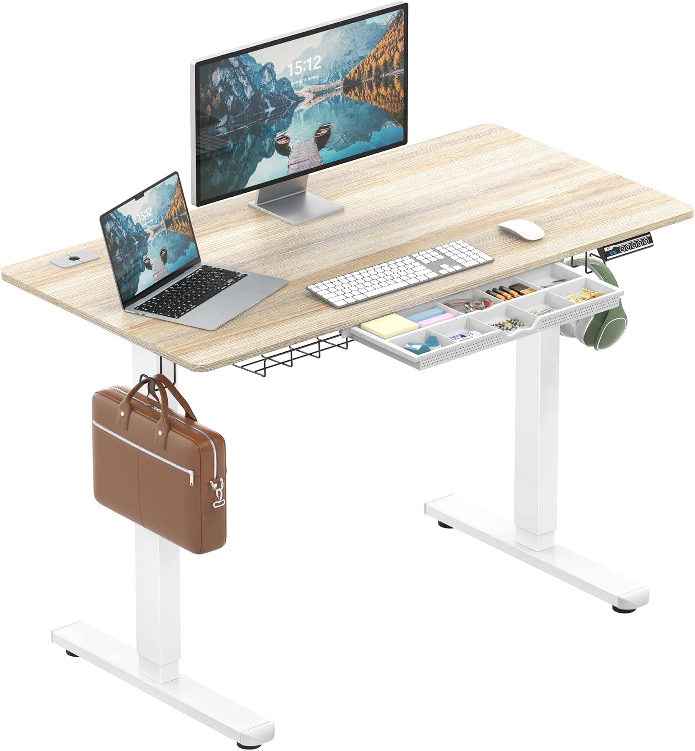 SHW 48 inch electric height-adjustable standing desk