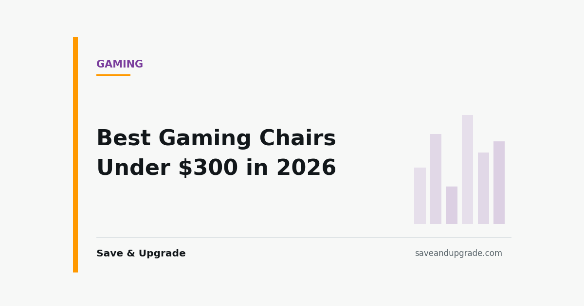 Best Gaming Chairs Under $300 in 2026 — Save & Upgrade