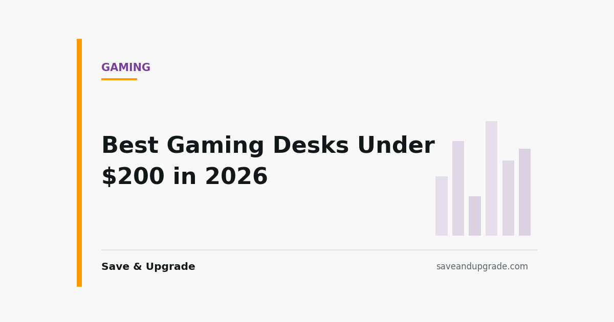Best Gaming Desks Under $200 in 2026 — Save & Upgrade